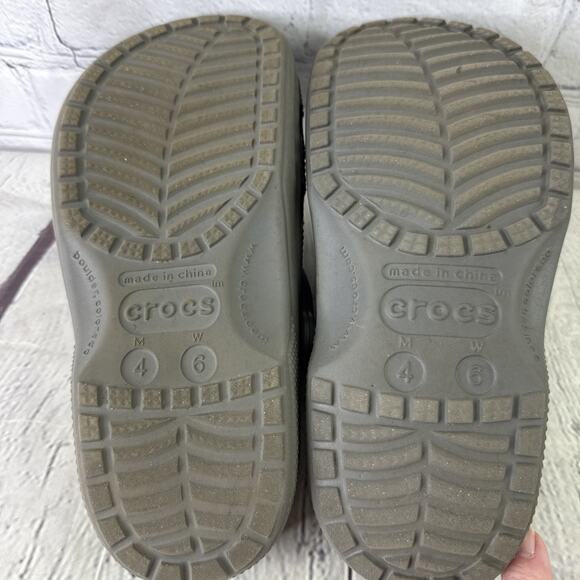 Original Crocs 10001 Unisex Men 4 Women 6 Rubber Slip On Shoes Boat Grey Gray - Picture 9 of 10